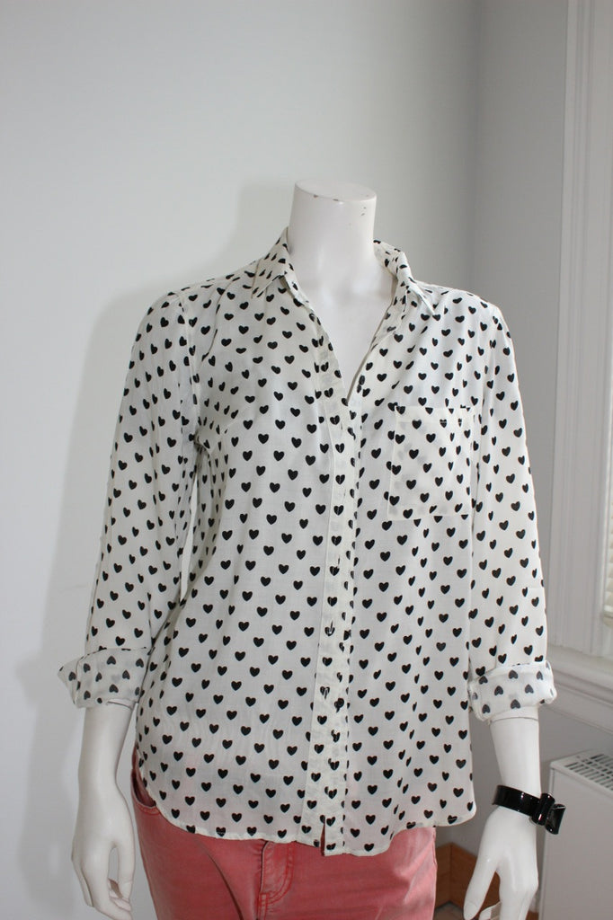 Blouse met hartjes