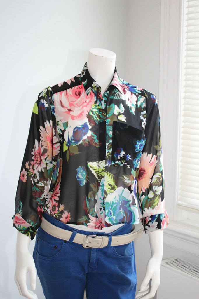 Blouse met bloemen