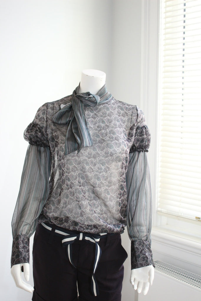 Blouse met strik in de nek